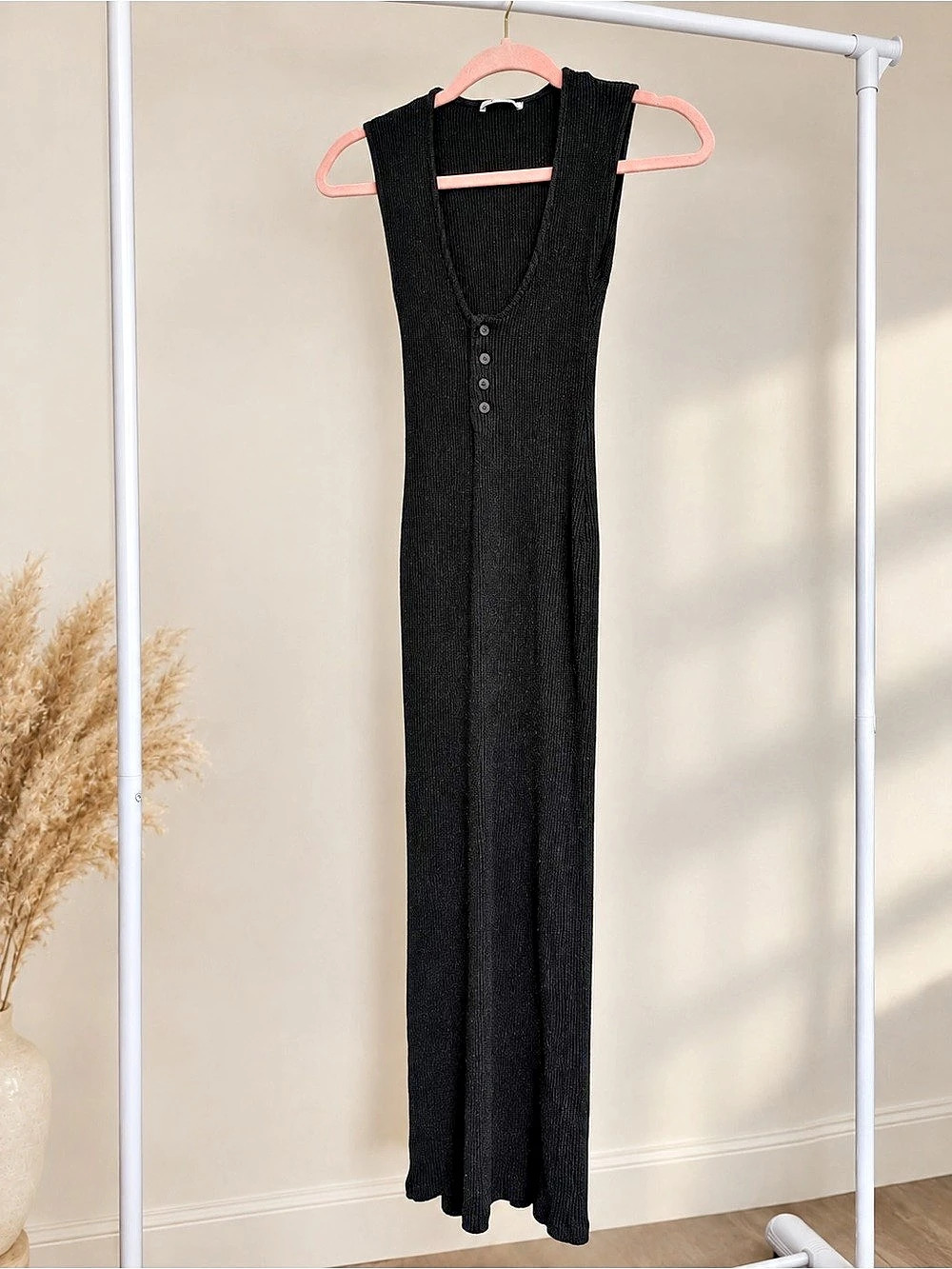 ZARA Black Maxi Dress Size Medium Like New